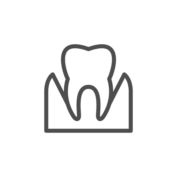 Ícone de linha de parodontose —  Vetores de Stock