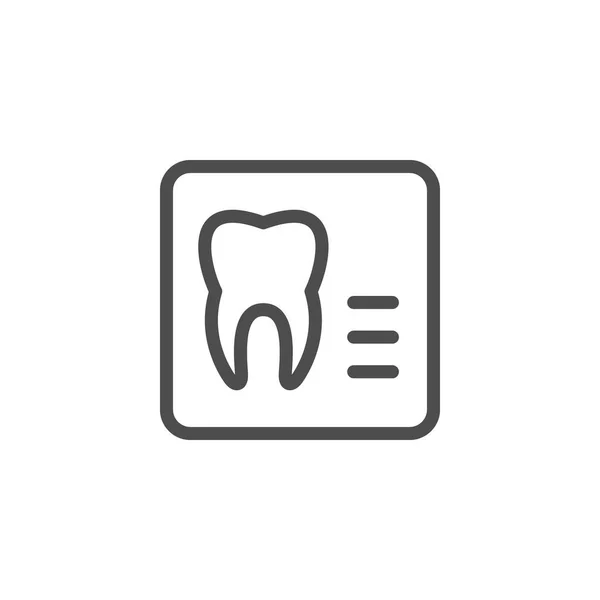 Dental rentgenowskie linii ikona — Wektor stockowy
