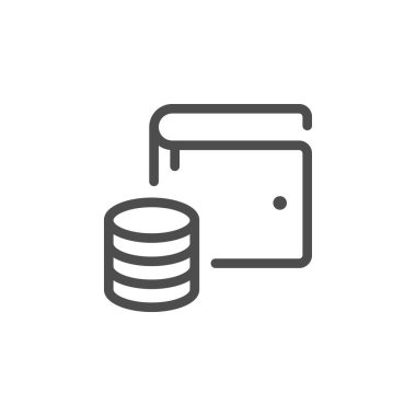 Modern cüzdan satırı simgesi