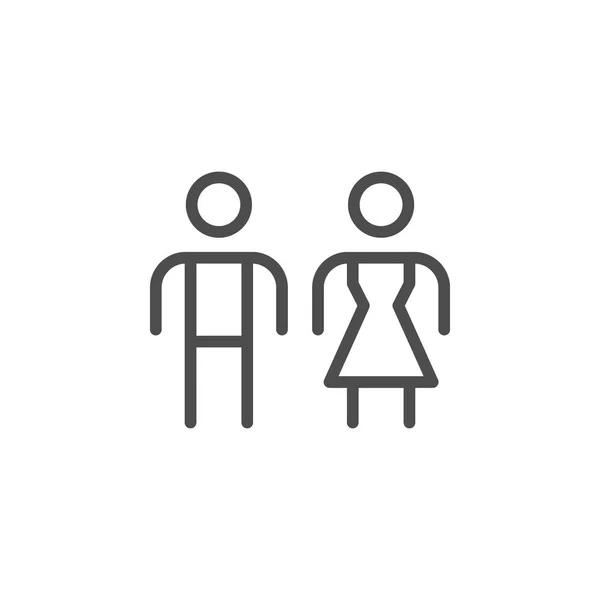 Männliche und weibliche Linie Symbol — Stockvektor