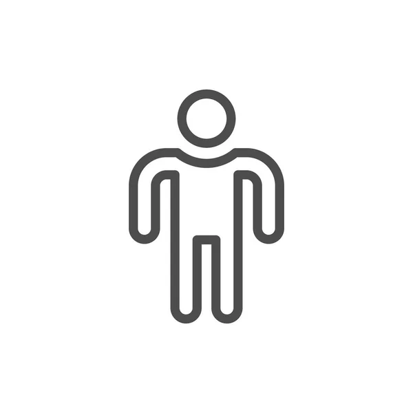 Icono de línea de persona — Vector de stock