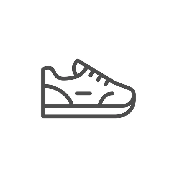 Icône de ligne de sneaker — Image vectorielle