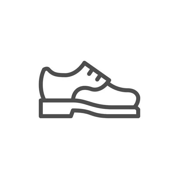 男性靴ライン アイコン — ストックベクタ