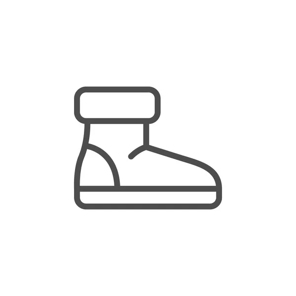 Winter shoe line icon — Stock Vector