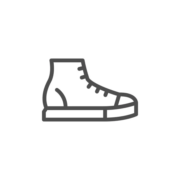 Значок линии кроссовок — стоковый вектор