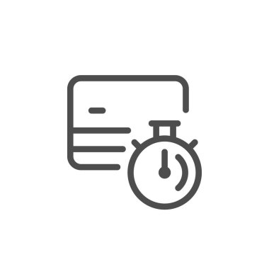 Kredi kartı işlem zaman satırı simgesi