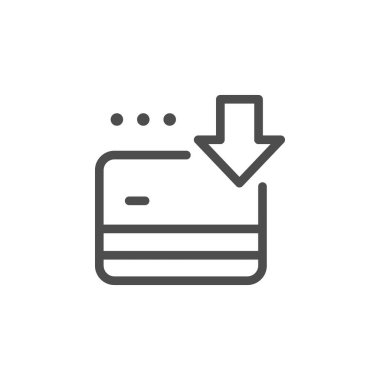 Credit card replenishment line icon
