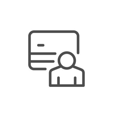 Kredi kartı sahibi satırı simgesi