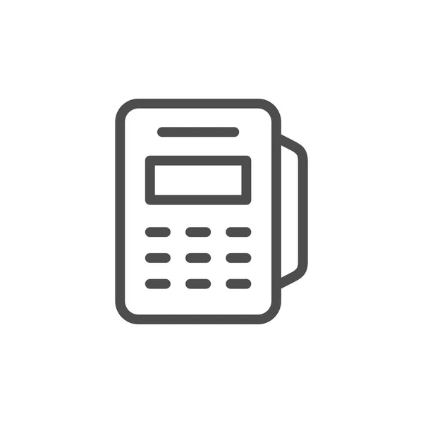 Icono de línea terminal POS — Vector de stock