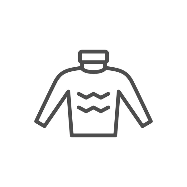 Ícone de linha de camisola — Vetor de Stock