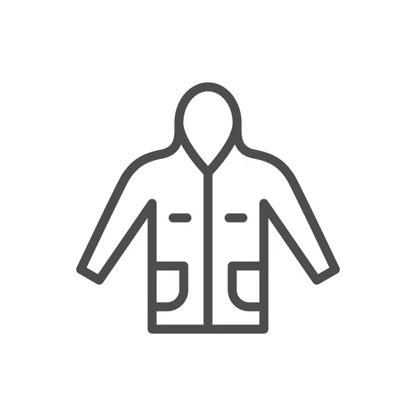 Anorak lijn pictogram — Stockvector