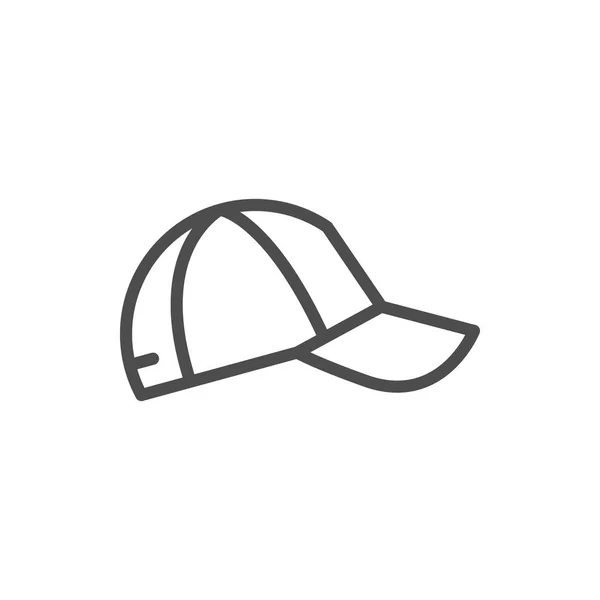 Linia baseball cap ikona — Wektor stockowy