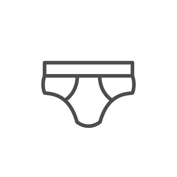 Icona linea mutande maschile — Vettoriale Stock