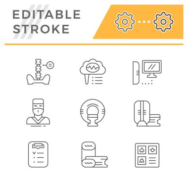 Manyetik rezonans görüntüleme hattı Icons set