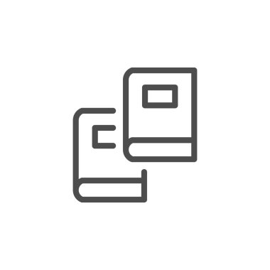 İki kitap satırı simgesi