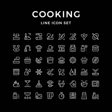 İlgili küme satır simgeler pişirme