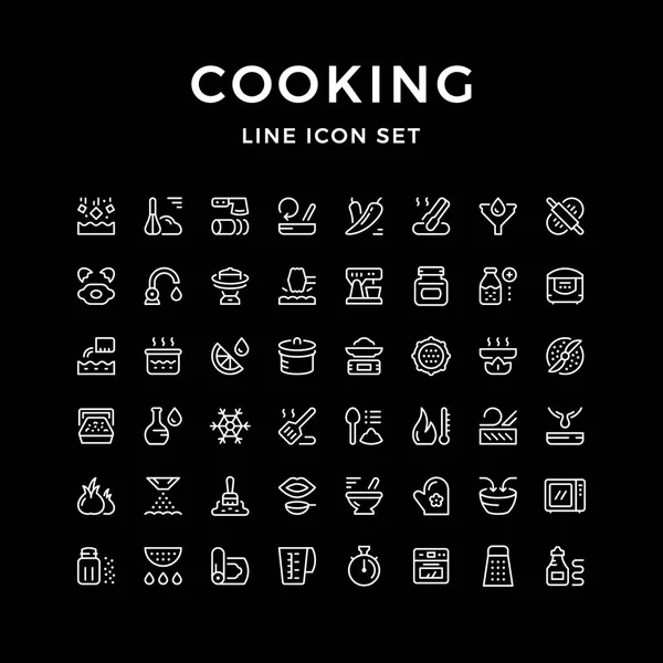 Conjunto de iconos relacionados con la cocina — Archivo Imágenes Vectoriales