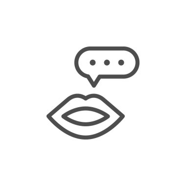 satırı simgesi konuşmak