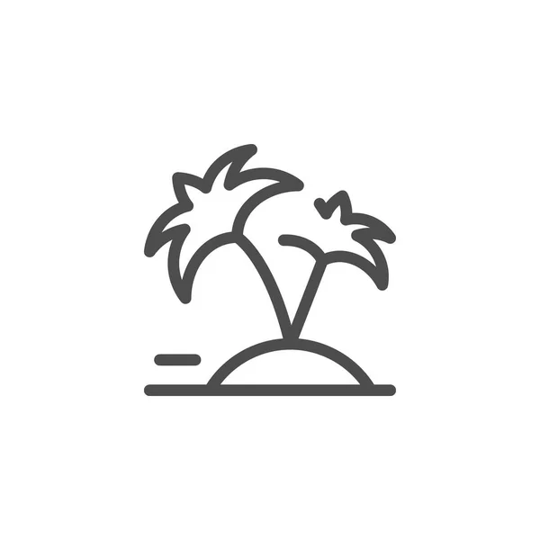 Vacation line icon — Stock Vector