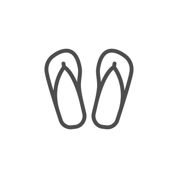Flip flop ícone de linha —  Vetores de Stock