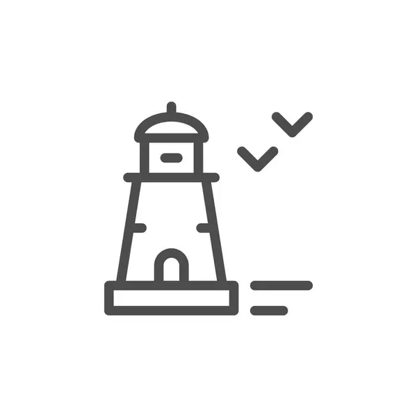 Lighthouse line icon — Stock Vector