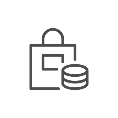 Alışveriş çizgisi simgesi