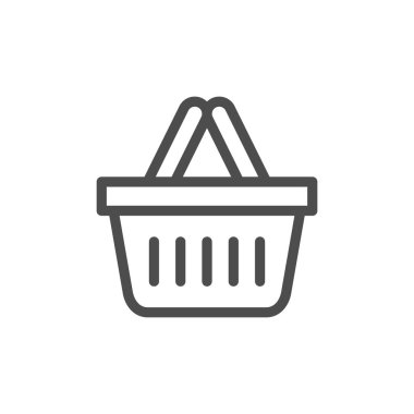 Alışveriş sepeti çizgisi simgesi