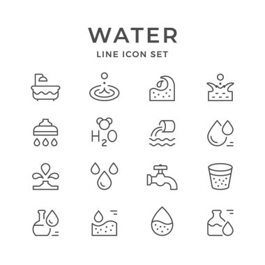 Küme satır simgeler su