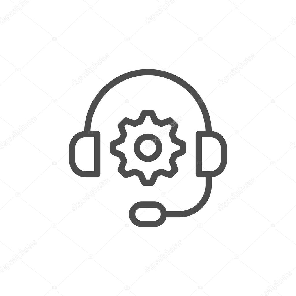 Technical support line icon