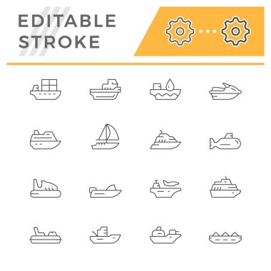 Su taşıma satırı Icons set
