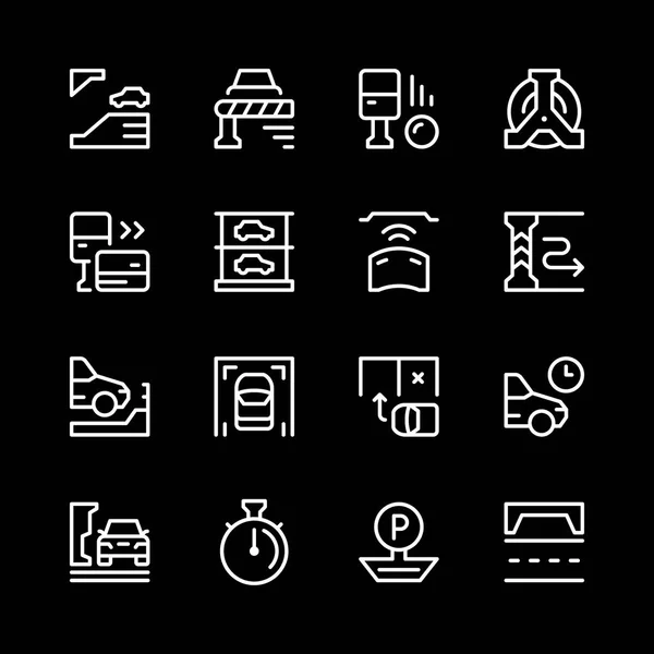 Définir les icônes de stationnement — Image vectorielle