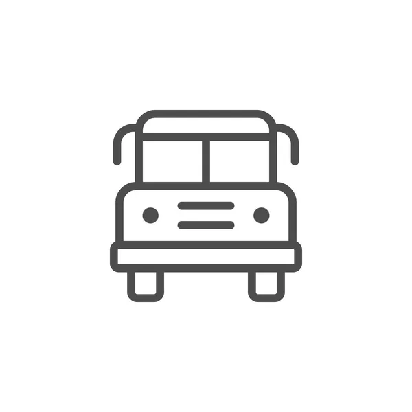 Ícone de linha de ônibus escolar — Vetor de Stock