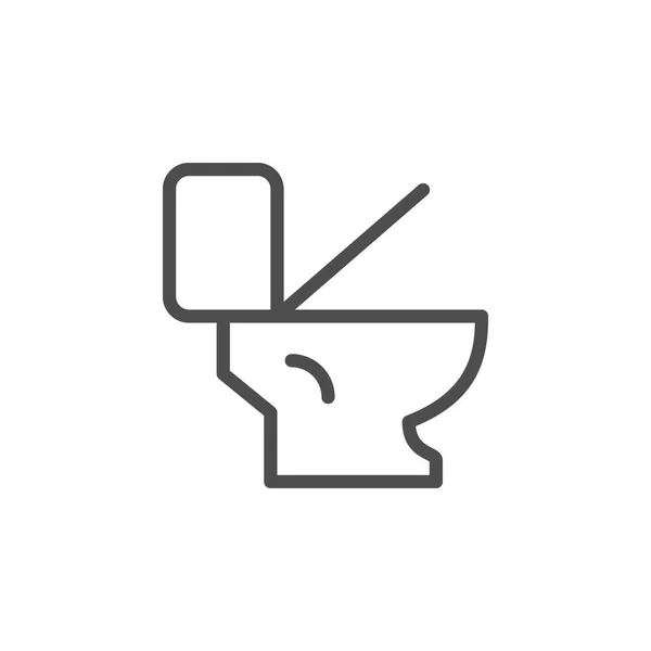 Icono de línea de baño — Vector de stock