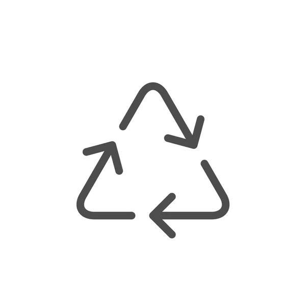 Icono de línea de reciclaje — Vector de stock