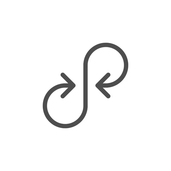 Icono de flecha línea — Vector de stock