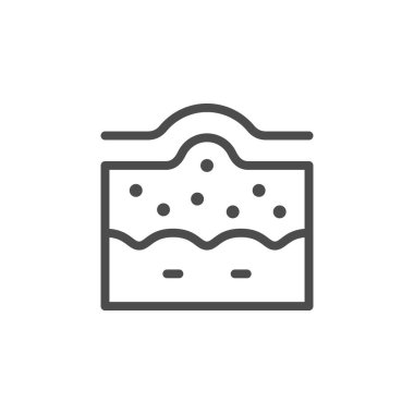 Sivilce tedavi çizgisi ana hatları simgesi