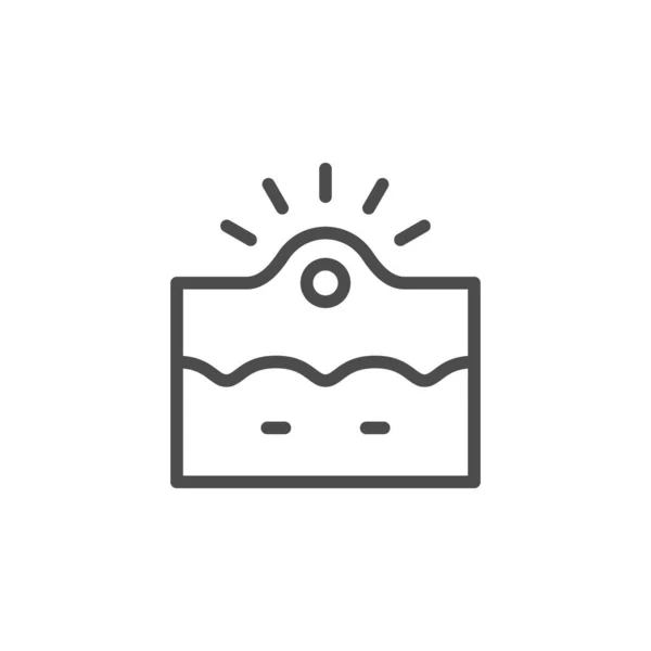 Acne inflammation line outline icon — Stock vektor