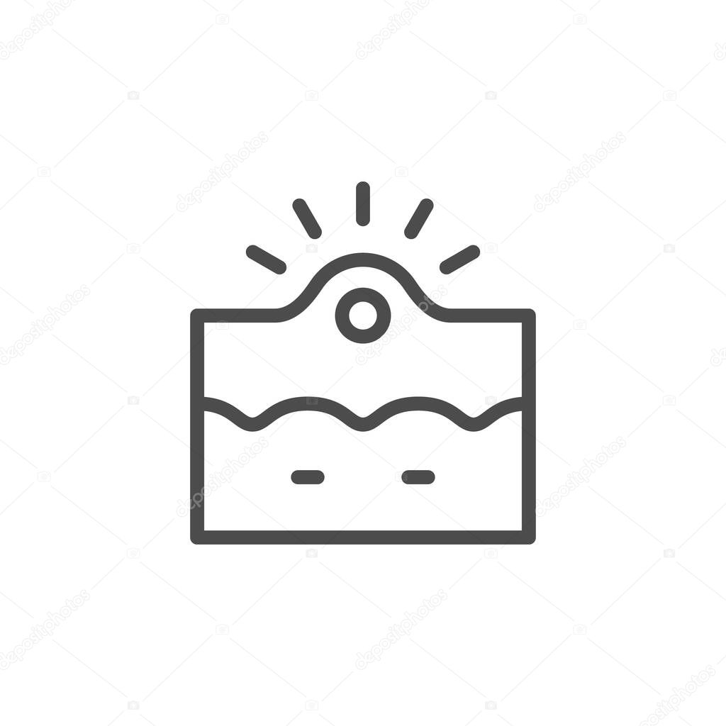 Acne inflammation line outline icon