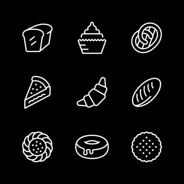 Küme satır simgeler fırın