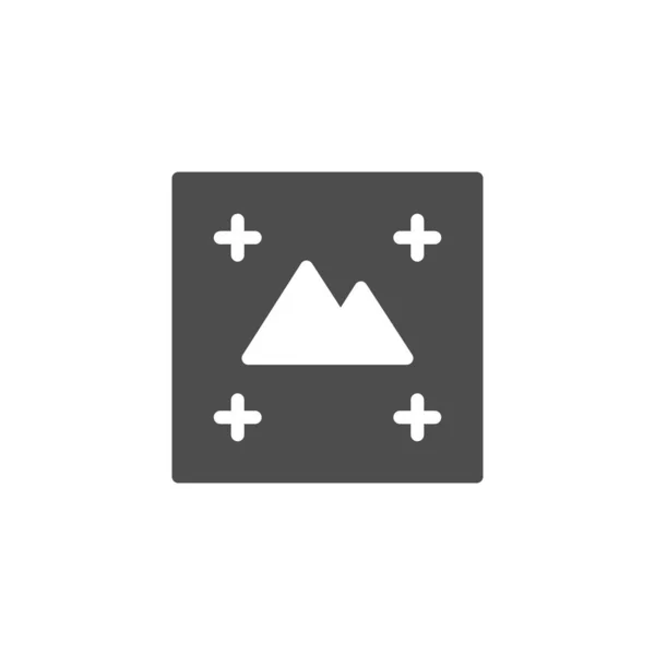Concepto de impresión icono de glifo símbolo de poligrafía — Vector de stock