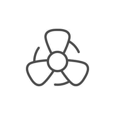 Yelpaze hattı ana hatları simgesi ve rüzgar ekipmanı