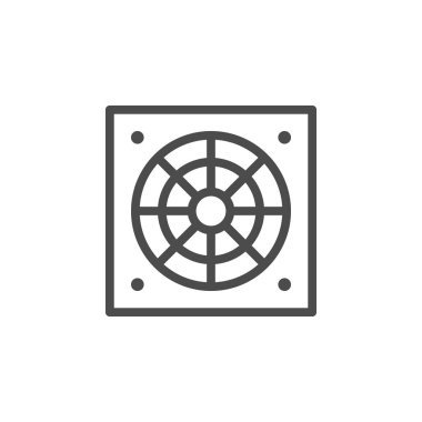 Fan ızgara satırı ana hatları simgesi