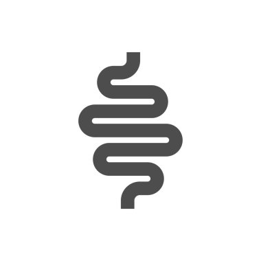 Intestines glyph icon or digestion system symbol clipart
