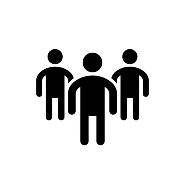 Grupp av människor glyf ikon — Stock vektor
