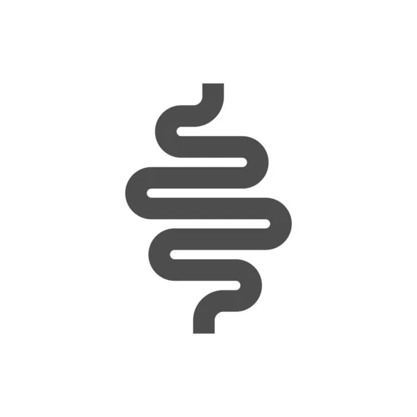 Icône de glyphe intestinale ou symbole du système digestif — Image vectorielle