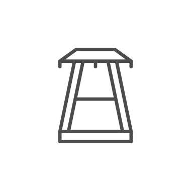 Elektrik direği çizgi ana hatları simgesi