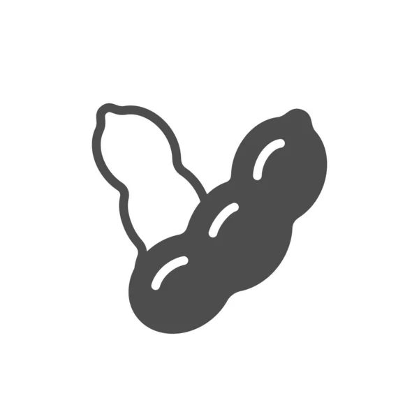 Icona del glifo della soia o della soia — Vettoriale Stock