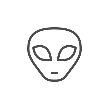 Uzaylı yüz çizgisi ana hat simgesi