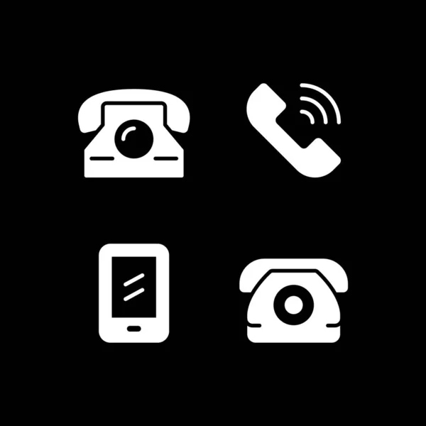 Set icons of phone or telephone — Stock Vector