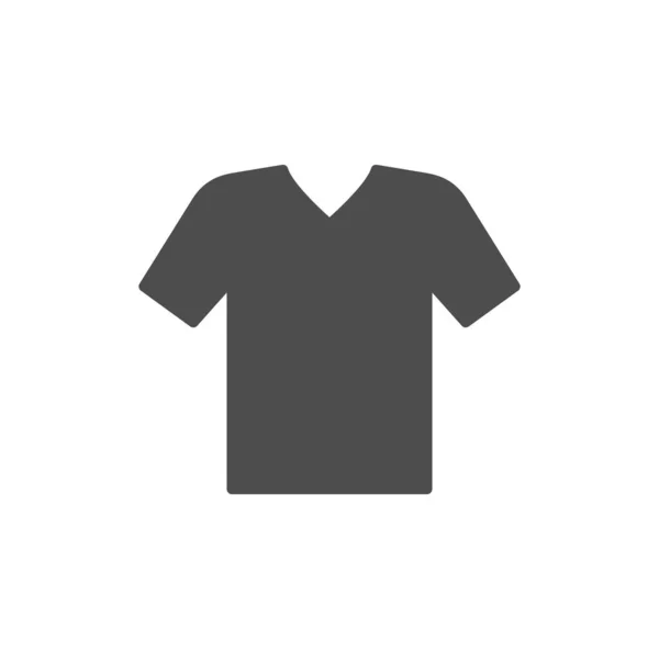 Camiseta cuello en V glifo icono moderno — Vector de stock